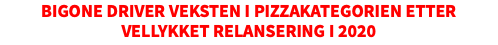 BIGONE DRIVER VEKSTEN I PIZZAKATEGORIEN ETTER VELLYKKET RELANSERING I 2020​